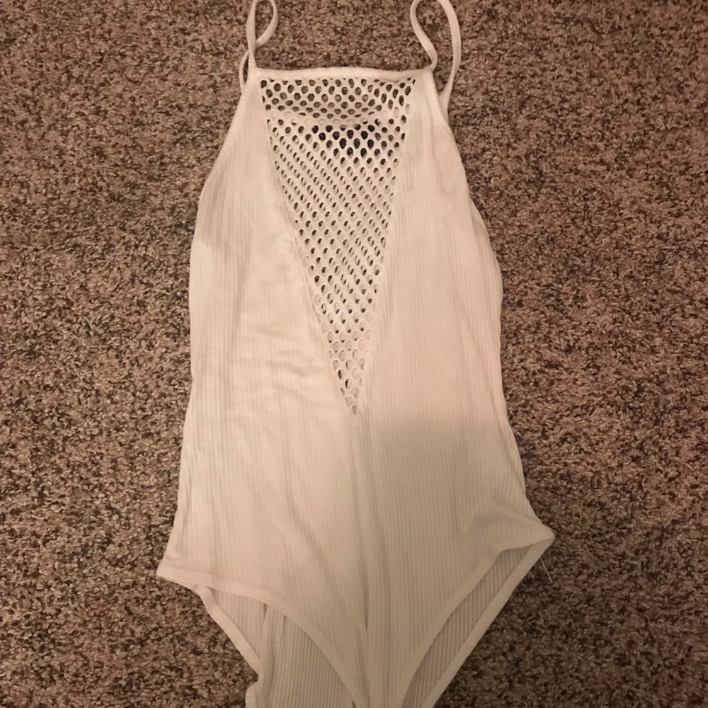 White mesh one piece
